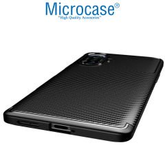 Microcase Xiaomi Poco F3 GT Maxy Serisi Carbon Fiber Silikon TPU Kılıf - Siyah