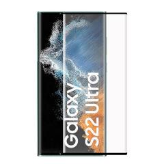 Microcase Samsung Galaxy S22 Ultra 3D Curved Tam Kaplayan Kavisli Tempered Cam