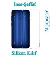 Microcase Huawei Honor 8C Ultra İnce 0.2 mm Soft Silikon Kılıf + Tam Kaplayan Çerçeveli Cam