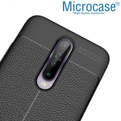 Microcase Xiaomi Redmi K30 Leather Tpu Silikon Kılıf - Siyah