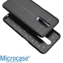 Microcase Xiaomi Redmi K30 Leather Tpu Silikon Kılıf - Siyah