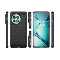 Microcase Oneplus Ace 2 Pro Brushed Carbon Fiber Silikon Kılıf - Siyah AL3332