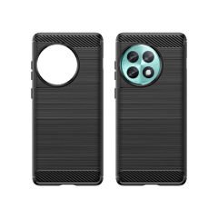 Microcase Oneplus Ace 2 Pro Brushed Carbon Fiber Silikon Kılıf - Siyah AL3332