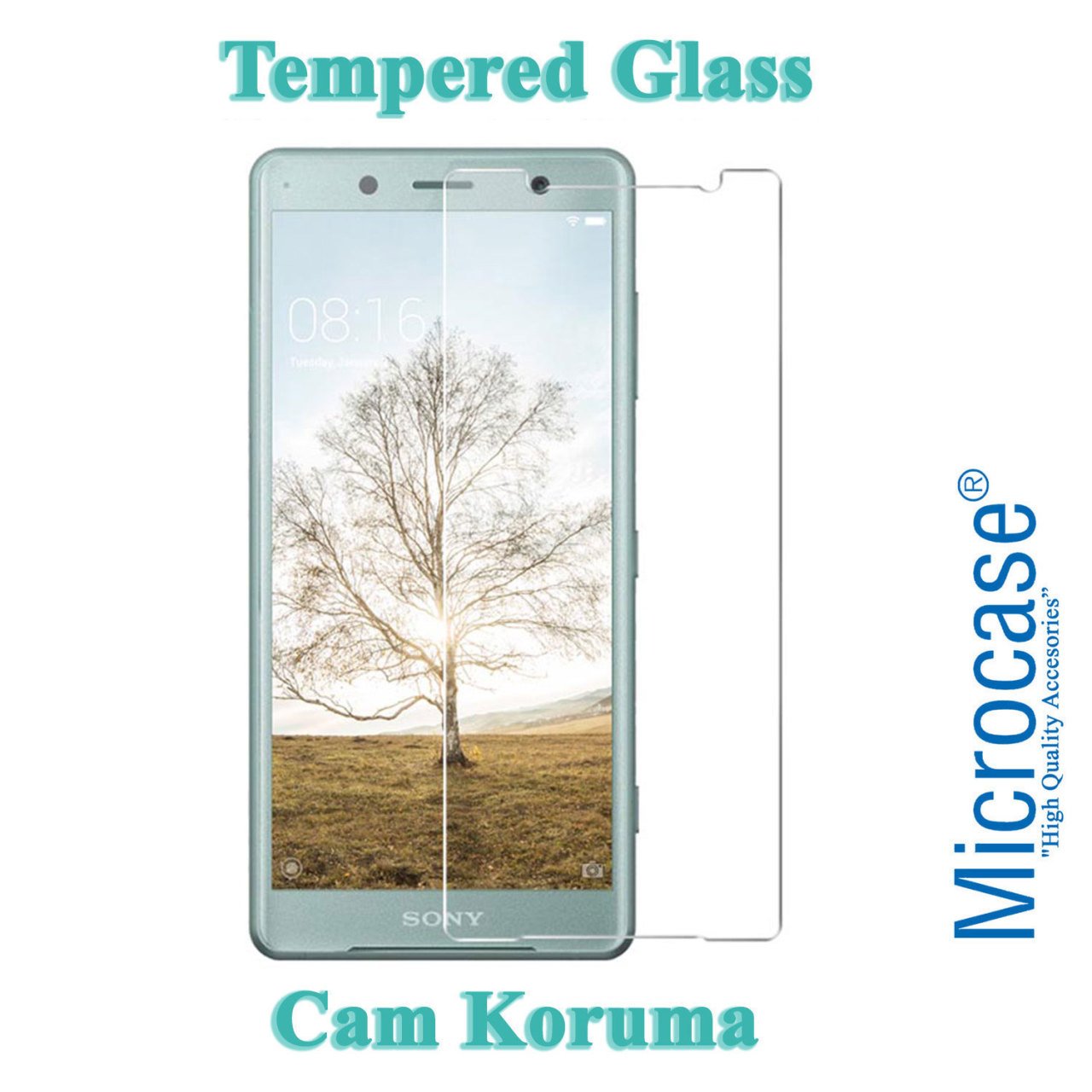 Sony Xperia XZ2 Compact Tempered Glass Cam Ekran Koruma