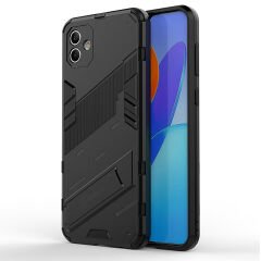 Microcase Samsung Galaxy A04 Matrix Serisi Armor Standlı Perfect Koruma Kılıf - Siyah AL3416