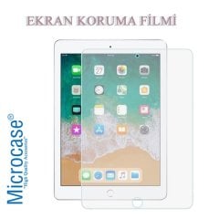 Microcase iPad 9.7 2018 Delüx Serisi Universal Standlı Deri Kılıf - Kırmızı + Ekran Koruma Filmi