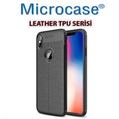Microcase iPhone XS Max Leather Tpu Silikon Kılıf + Ekran Koruma