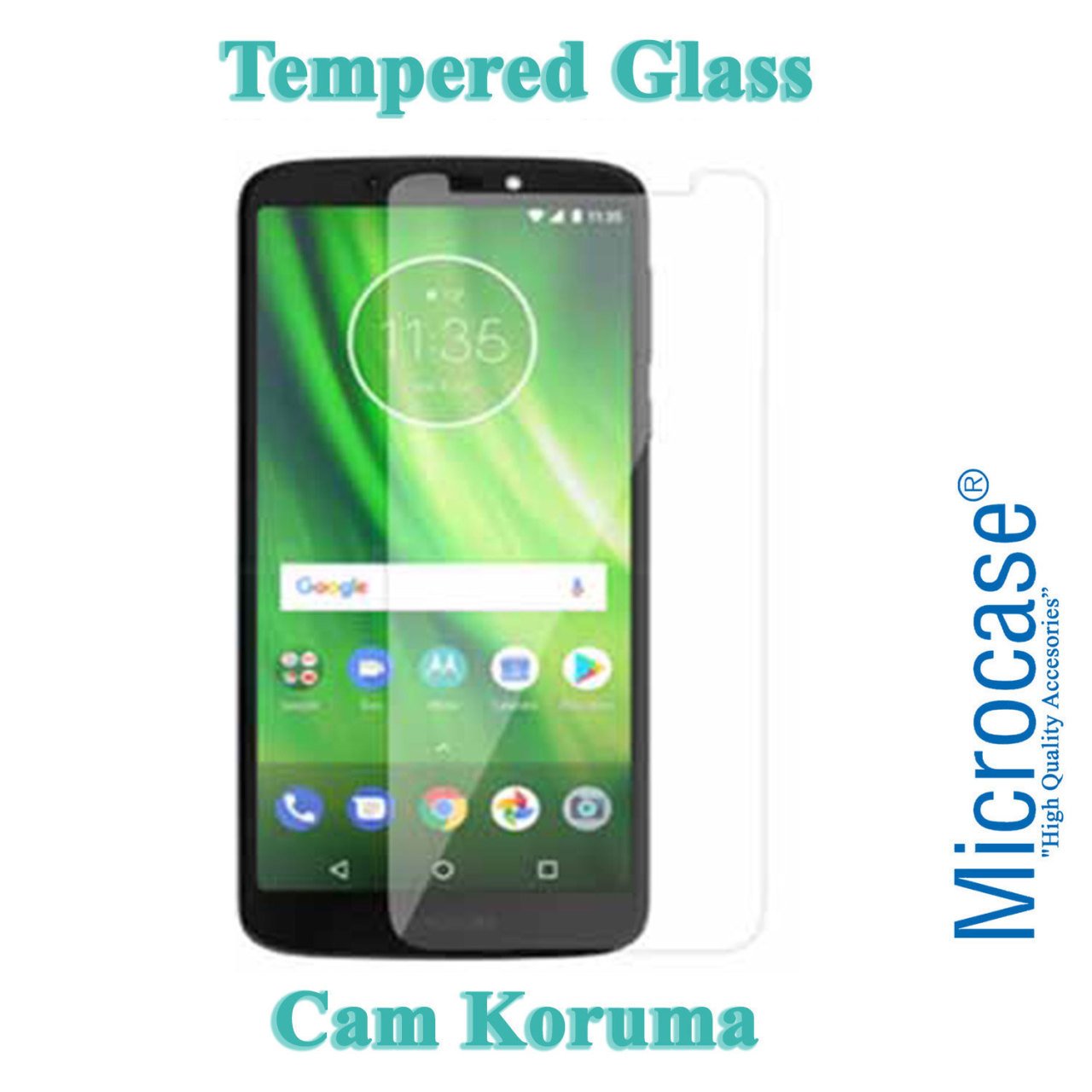 Motorola Moto G6 Play Tempered Glass Cam Ekran Koruma