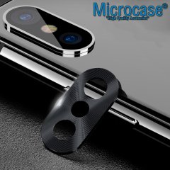 Microcase Xiaomi Mi Mix 3 Kamera Lens Koruma Halkası - Kapalı Tasarım Siyah