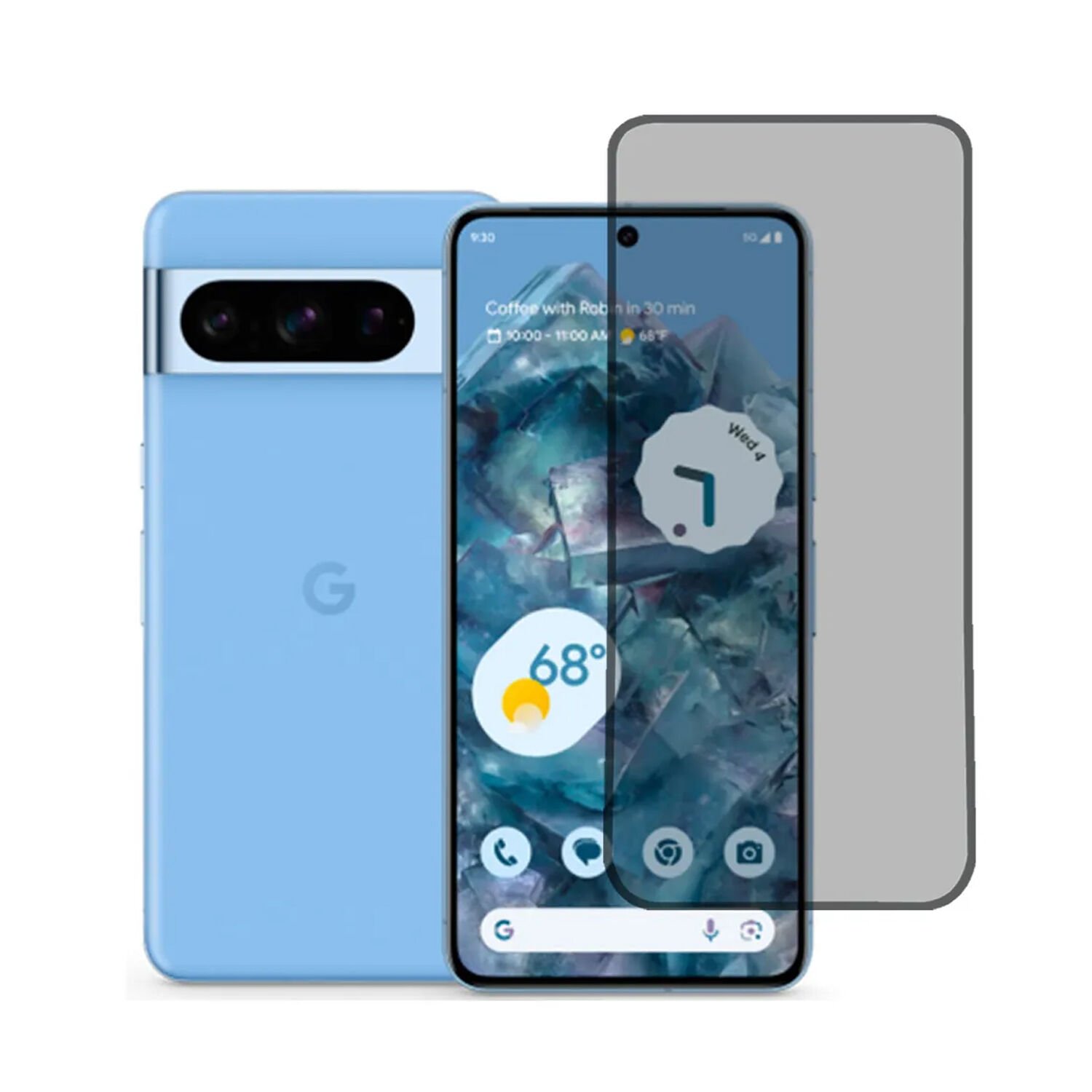 Microcase Google Pixel 8 Pro Privacy Gizlilik Filtreli Tam Kaplayan Tempered Cam - AL3125