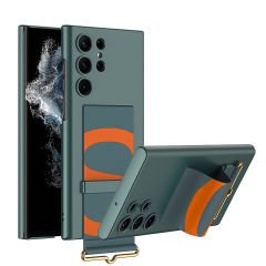 Microcase Samsung Galaxy S23 Ultra Parmak Tutuculu Kayış Askılı Plastik Kılıf - AL3565