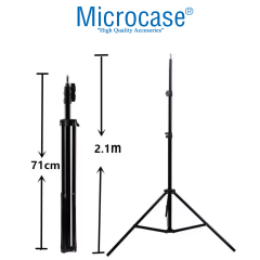 Microcase 3in1 Set 2.1 Metre Tripod + 1/4 360 Dönen Başlık + Softbox Işık - AL5104