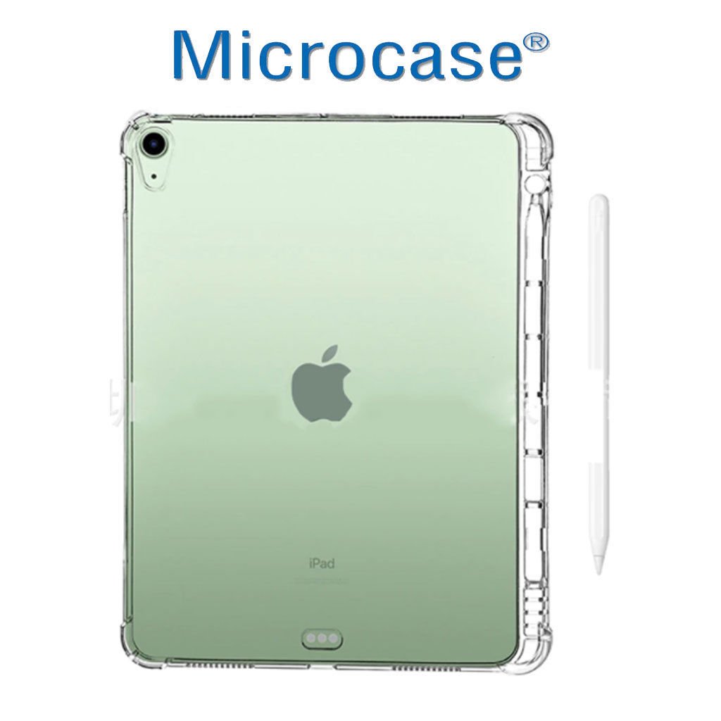 Microcase Apple iPad Air 4 10.9 inch 2020 Soft TPU Kalem Koymalı Silikon Kılıf ŞEFFAF