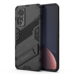 Microcase Xiaomi 12T / 12T Pro / K50 Ultra Matrix Serisi Armor Standlı Kılıf - Siyah AL3416