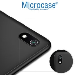 Microcase Xiaomi Redmi 7A Elektrocase Serisi Silikon Kılıf Siyah + Tempered Glass Cam Koruma (SEÇENEKLİ)