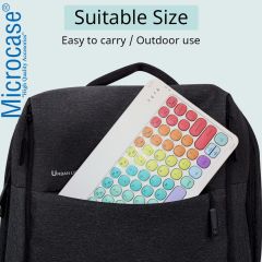 Microcase Tablet ve Telefonlar için Gökkuşağı Tasarım Touchpad Bluetooth Klavye ve Mouse Set - AL5042 İNG