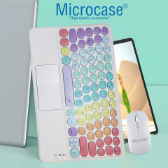 Microcase Tablet ve Telefonlar için Gökkuşağı Tasarım Touchpad Bluetooth Klavye ve Mouse Set - AL5042 İNG