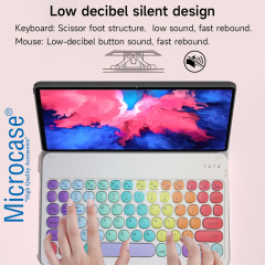 Microcase Tablet ve Telefonlar için Gökkuşağı Tasarım Touchpad Bluetooth Klavye ve Mouse Set - AL5042 İNG