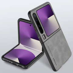 Microcase Huawei Pura X için Luxury Leather Series Deri Desenli Plastik Koruma Kılıf - AL8125