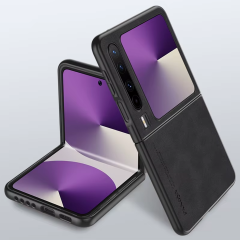 Microcase Huawei Pura X için Luxury Leather Series Deri Desenli Plastik Koruma Kılıf - AL8125