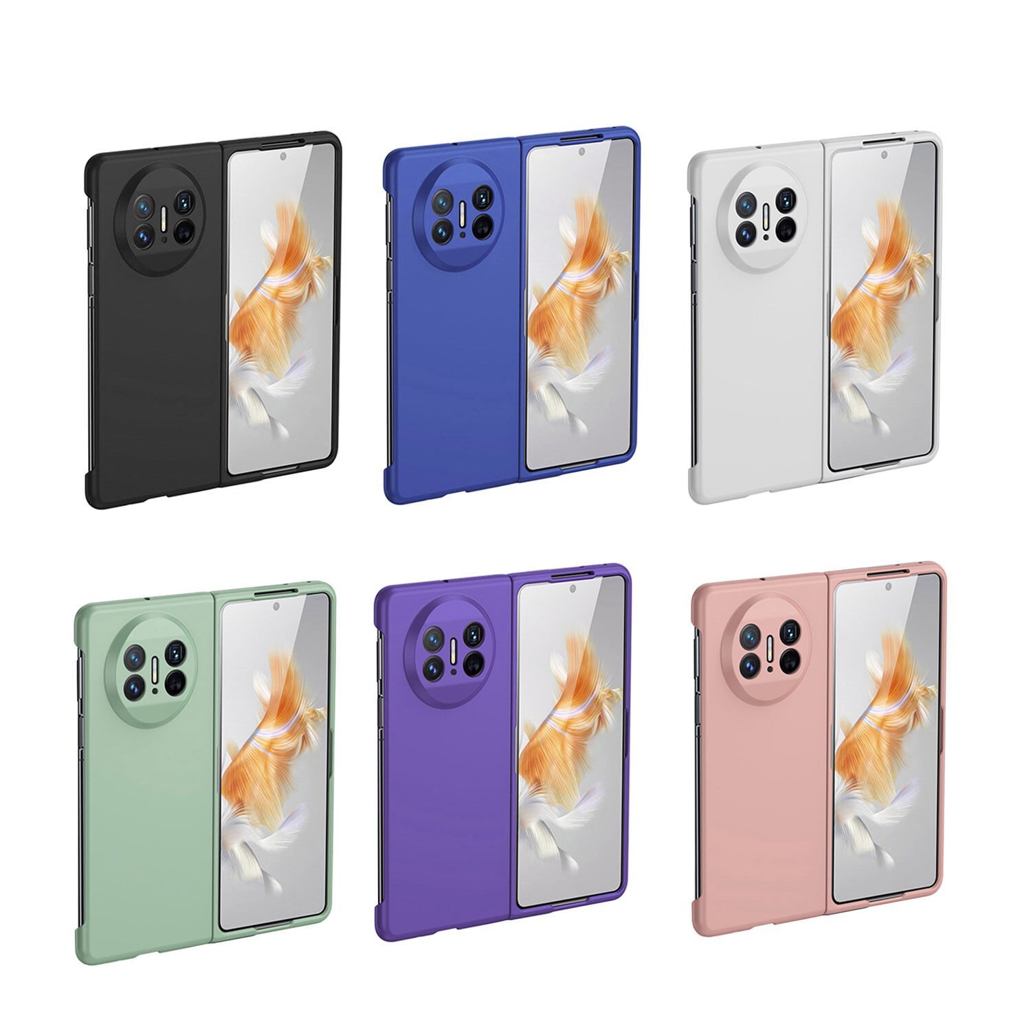 Microcase Huawei Mate X3 için Mat Yüzey Sert Plastik Kılıf - AL8848