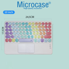 Microcase Tablet ve Telefonlar için Gökkuşağı Tasarım Touchpad Bluetooth Klavye - AL5041