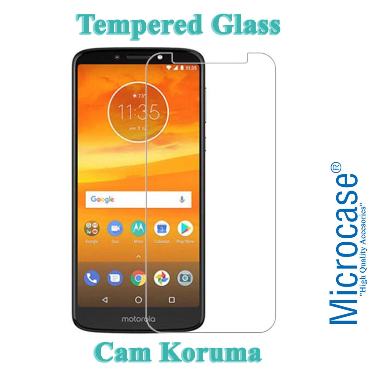 Motorola Moto E5 Tempered Glass Cam Ekran Koruma