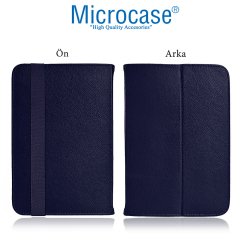 Microcase iPad 9.7 2018 Delüx Serisi Universal Standlı Deri Kılıf - Lacivert