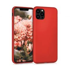 Microcase İphone 12 Pro Premium Matte Silikon Kılıf - Kırmızı