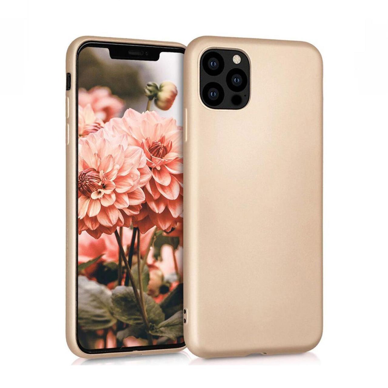 Microcase İphone 12 Pro Premium Matte Silikon Kılıf - Gold