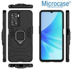 Microcase OnePlus Nord N20 SE Batman Serisi Yüzük Standlı Armor Kılıf - Siyah AL3349