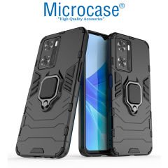 Microcase OnePlus Nord N20 SE Batman Serisi Yüzük Standlı Armor Kılıf - Siyah AL3349