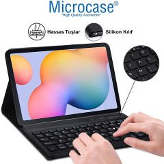Microcase Samsung Galaxy Tab S6 Lite SM-P610 P610 10.4 inch Bluetooth Klavyeli Standlı Renkli Kılıf - AL8111