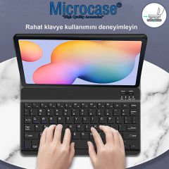 Microcase Samsung Galaxy Tab S6 Lite SM-P610 P610 10.4 inch Bluetooth Klavyeli Standlı Renkli Kılıf - AL8111