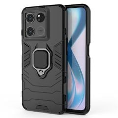 Microcase Oppo A57 / Oppo A77 (4G) Batman Serisi Yüzük Standlı Armor Kılıf - Siyah AL3349