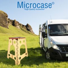 Microcase Taşınabilir Katlanır Portatif 2 No Kamp Sandalyesi Tabure 35,5cm x 34cm AL3887