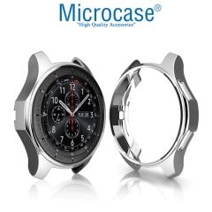 Microcase Samsung Galaxy Watch 42 mm Önü Açık Tasarım Silikon Kılıf - Gümüş