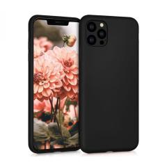 Microcase İphone 12 Pro Max Premium Matte Silikon Kılıf - Siyah