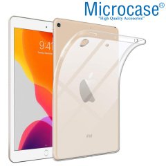 Microcase iPad 7.Nesil 10.2 2019 Silikon Tpu Soft Kılıf - Şeffaf + Ekran Koruma Filmi