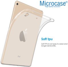 Microcase iPad 7.Nesil 10.2 2019 Silikon Tpu Soft Kılıf - Şeffaf + Ekran Koruma Filmi