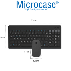 Microcase 2in1 Kablosuz 2.4g ve Bluetooth Wireless Klavye Mouse Set - AL5043