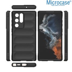 Microcase Samsung Galaxy S21 Ultra Miami Serisi Darbeye Dayanıklı Silikon Kılıf - Açık Gri