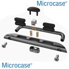 Microcase Apple Watch Seri 1 2 3 38 mm Metal Kayış Adaptör Siyah