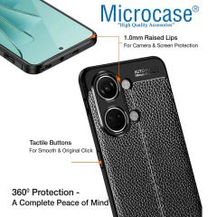 Microcase OnePlus Nord 3 5G Leather Serisi Deri Efekt Silikon Kılıf - Siyah AL3337