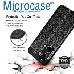 Microcase OnePlus Nord 3 5G Leather Serisi Deri Efekt Silikon Kılıf - Siyah AL3337