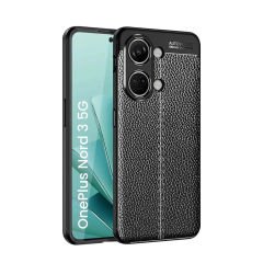 Microcase OnePlus Nord 3 5G Leather Serisi Deri Efekt Silikon Kılıf - Siyah AL3337
