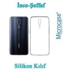 Microcase Oppo Reno  Ultra İnce 0.2 mm Soft Silikon Kılıf + Tam Kaplayan Çerçeveli Cam