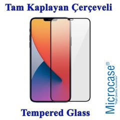 Microcase iPhone 12 Pro Max İnce 0.2 mm Soft Silikon Kılıf + Tam Kaplayan Çerçeveli Cam