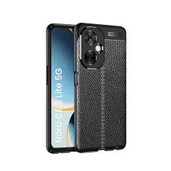 Microcase Oneplus Nord CE 3 Lite Leather Serisi Deri Efekt Silikon Kılıf - Siyah AL3337