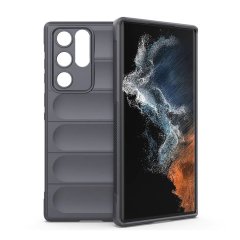 Microcase Samsung Galaxy S21 Ultra Miami Serisi Darbeye Dayanıklı Silikon Kılıf - Koyu Gri